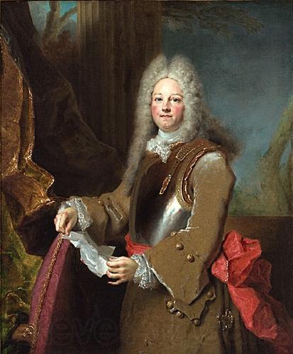 Nicolas de Largilliere Portrait of an officer Norge oil painting art